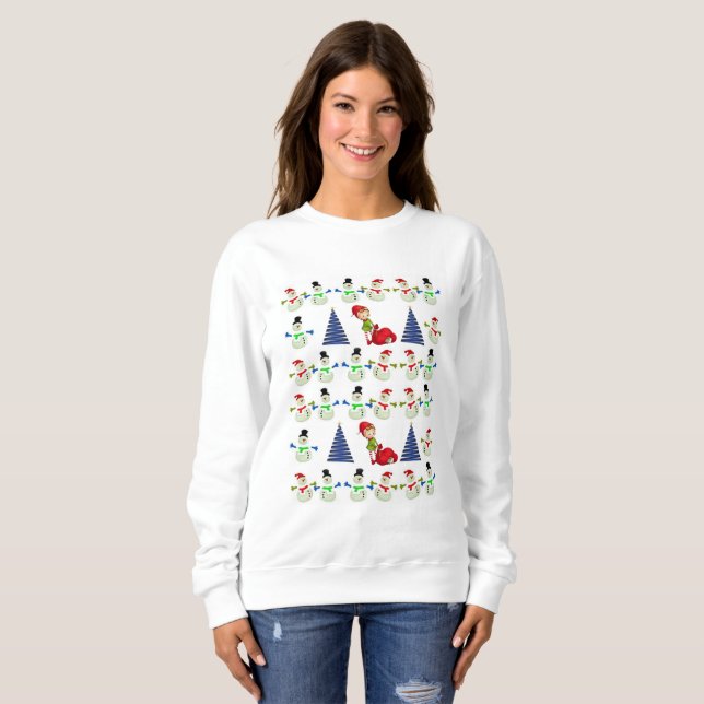 Camiseta Sweet Snowman Elf (Frente Completa)