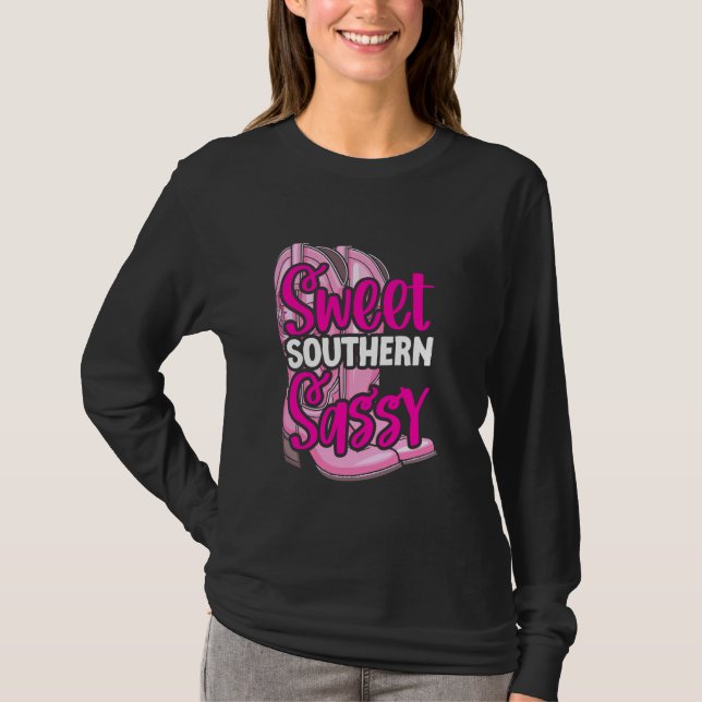Camiseta Sweet Southern & Sassy Folk Style Western Country (Frente)