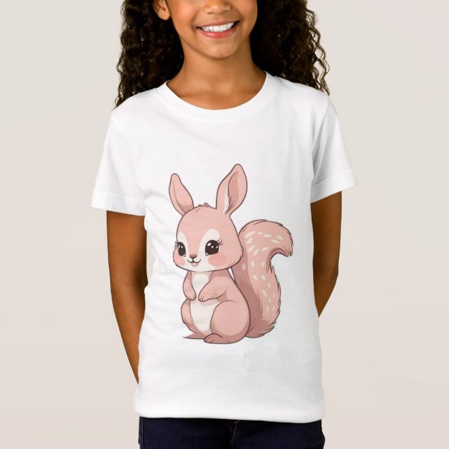 Camiseta Sweet Squirrel Cutie - Amigo da Floresta Kawaii (Frente)