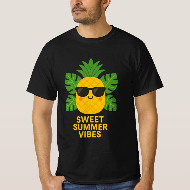 Camiseta Sweet Summer Vibes: Enchimento de Abacaxi (Frente)