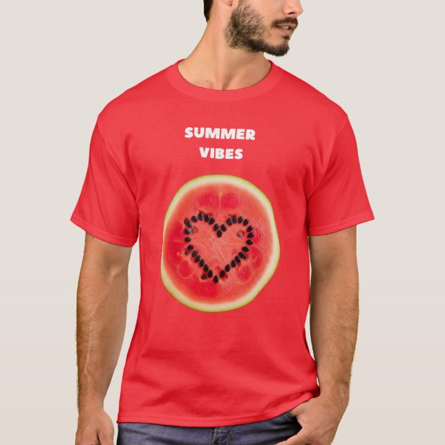 Camiseta Sweet Summer Vibes - Melancia Heart (Frente)