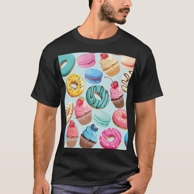 Camiseta Sweet Sweets: Padrão de Delícia. (Frente)