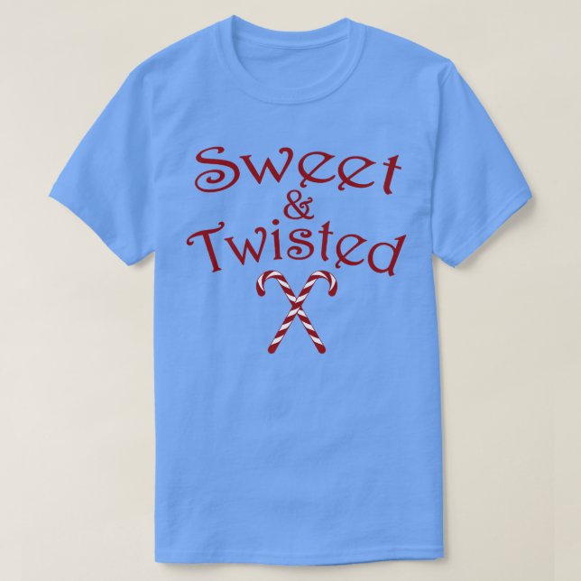 Camiseta Sweet & Twisted Candy Canes 132 (Frente do Design)