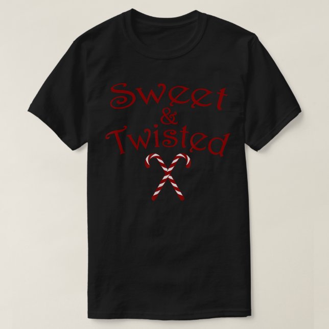 Camiseta Sweet & Twisted Candy Canes 1611 (Frente do Design)