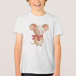 Camiseta Sweet Watercolor Baby Mouse Nursery Illustration