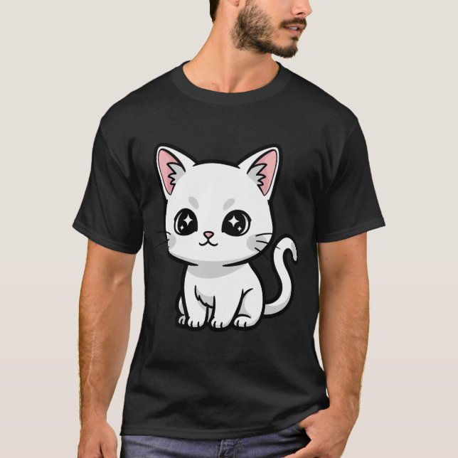 Camiseta Sweet White Kitten (Frente)