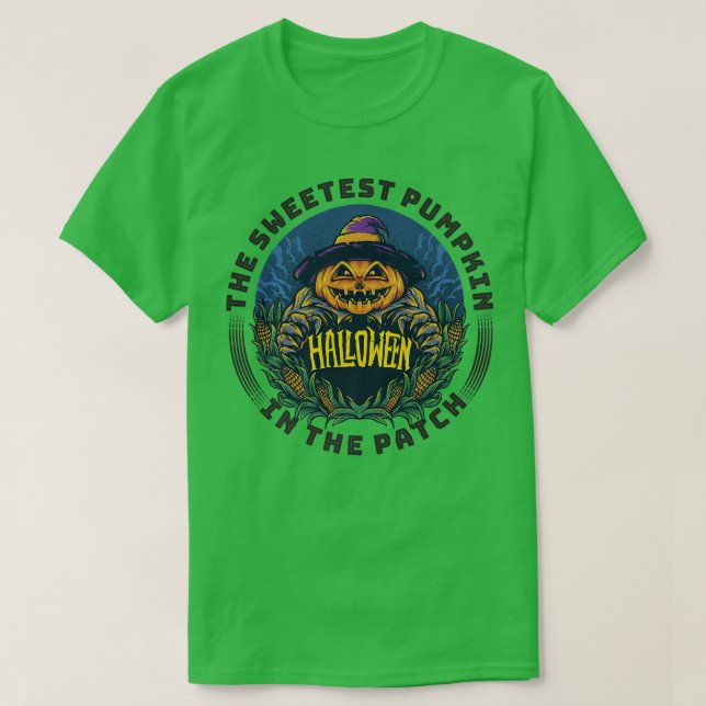 Camiseta Sweetest Pumpkin in the Patch Funny Jack-O-Lantern (Frente do Design)