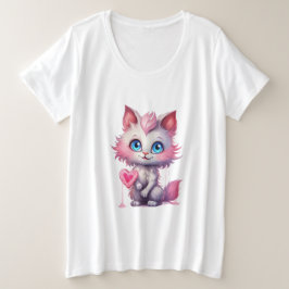 Camiseta Sweetheart Kitty – Kawaii Pastel Cat Tee
