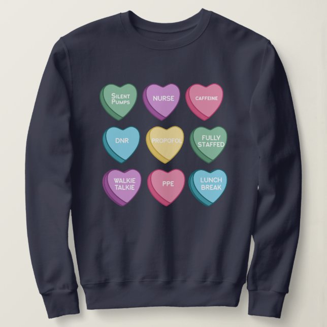 Camiseta Sweetheart Nurses Valentine's Day (Frente do Design)