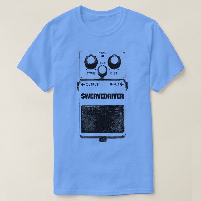 Camiseta Swervedriver Guitar Pedal (Frente do Design)