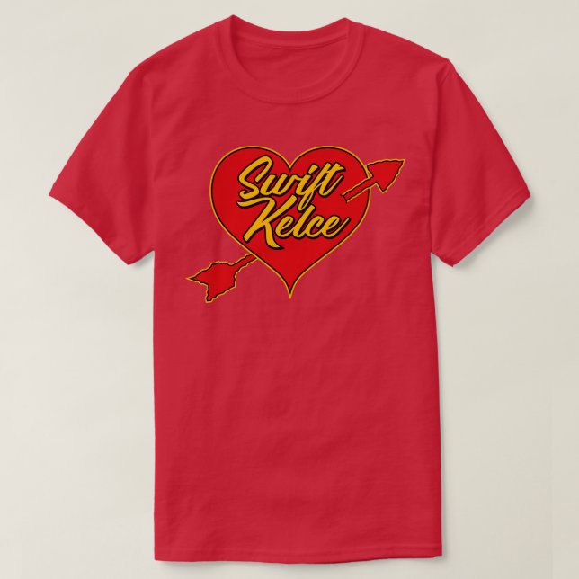 Camiseta Swift Kelce Arrow Heart (Frente do Design)