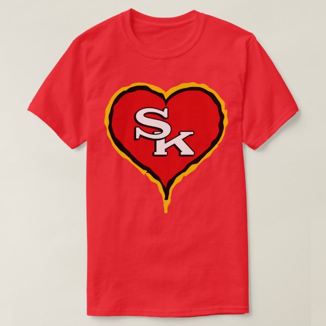 Camiseta Swift Kelce Chefe Heart (Frente do Design)