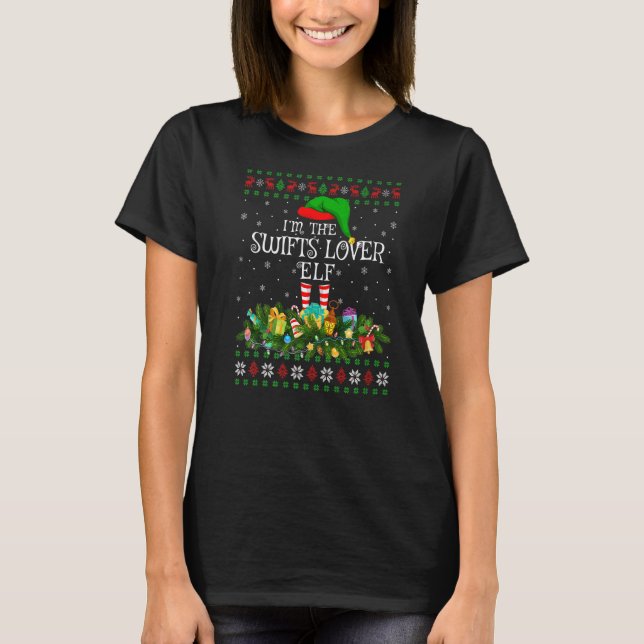 Camiseta Swifts Bird Swift Elf no Natal (Frente)