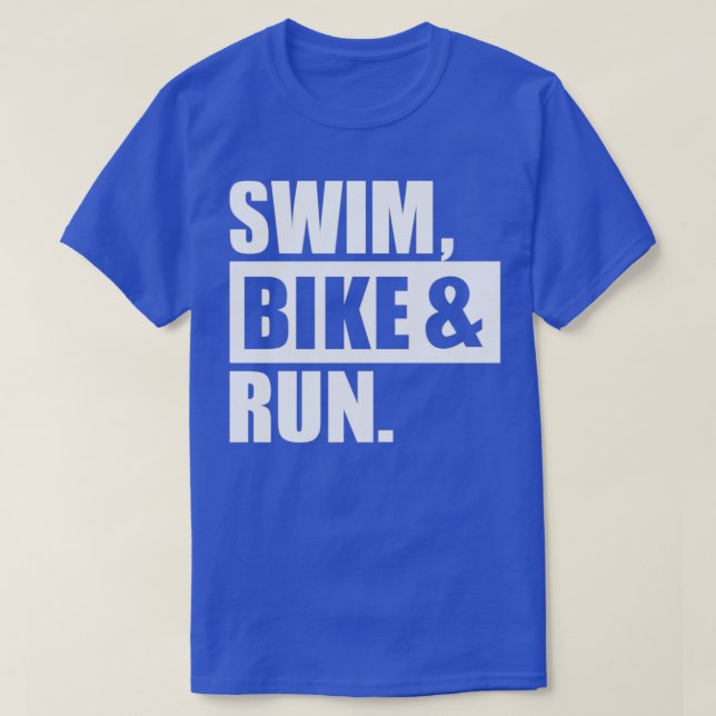 Camiseta Swim Bike Run Triathlon 4 (Frente do Design)