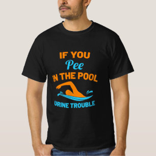 Camiseta Swimmer Pee Na Piscina
