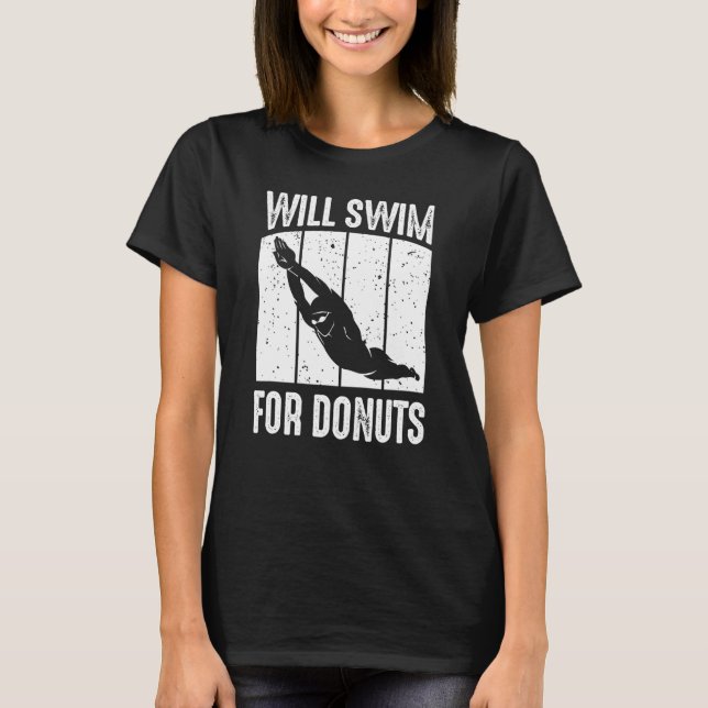Camiseta Swimmer Vai Natação Para Rosquinhas Nadar Cota Nat (Frente)