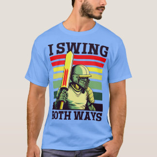 Camiseta Swing do Jogador de Críquete de Ambas as Maneiras