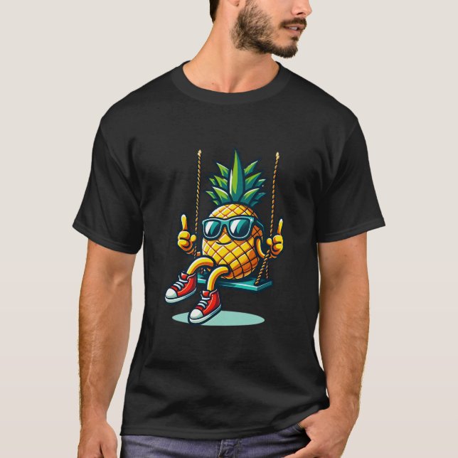 Camiseta Swing engraçado Swing Pineapple Swinger (Frente)