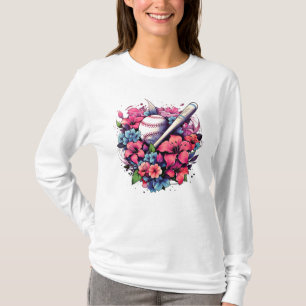 Camiseta Swing Floral: Beisebol Floral