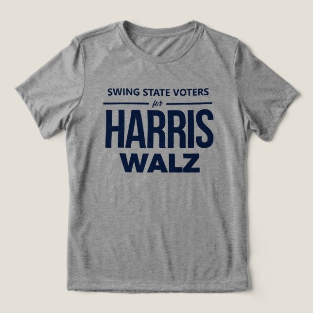Camiseta Swing State Voters para Harris Walz (Design frontal)