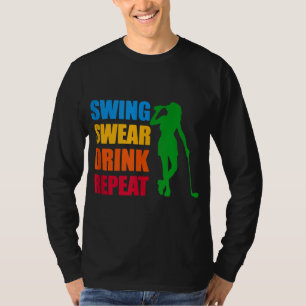 Camiseta Swing Swear Drink Repetir Golfe