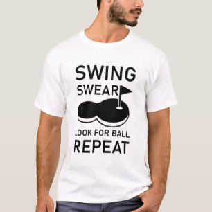 Camiseta Swing Swear Procura Repetição Da Bola - Golfe En