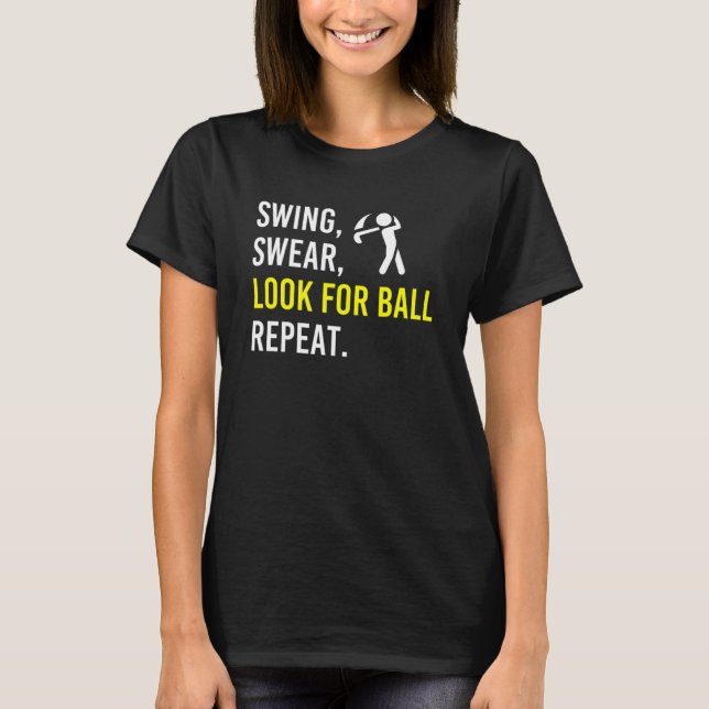 Camiseta Swing Swear Procure Repetição Da Bola (Frente)
