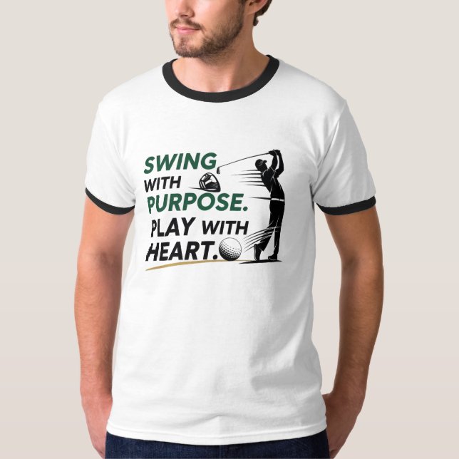 Camiseta Swing with purpose. Play with heart. (Frente)