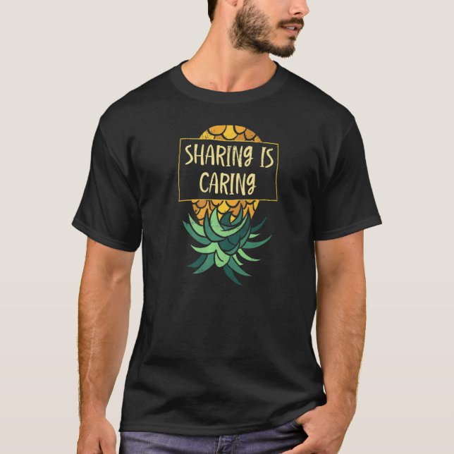 Camiseta Swinger de Compartilhamento do Ananás de ponta-cab (Frente)
