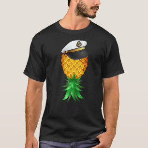 Camiseta Swinger para Baixo Abacaxi Capitão Marinheiro Hat