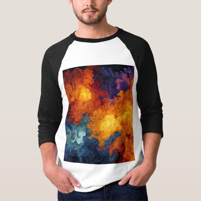 Camiseta Swirling Elemental Nebula Abstract (Frente)