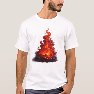 Camiseta Swirling Flame Art