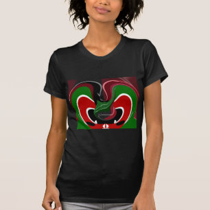 Camiseta Swirling Kenyan Flag: Uma arte moderna do Motif