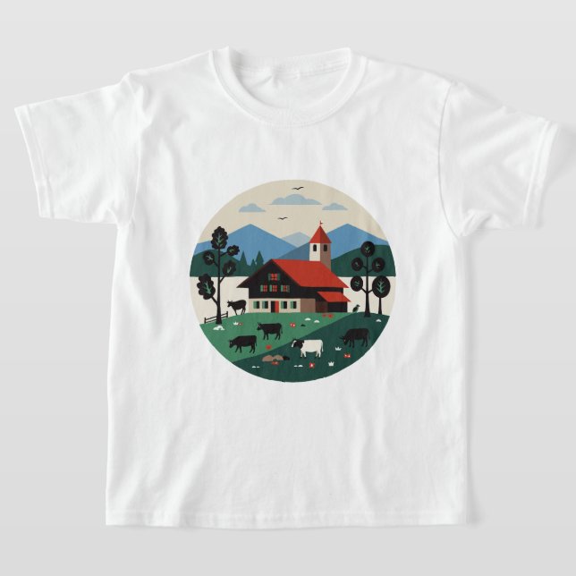 Camiseta Swiss landscape (Postura )