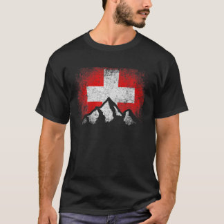 Camiseta Swiss Switzerland Flag Mountain Ski Winter Gift Co