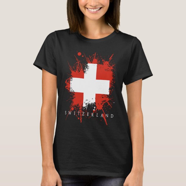Camiseta Switzerland Flag Bern Genf State Nationality (Frente)