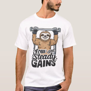 Camiseta Swole Sloth - "Ganhos Lentos e Estáveis"