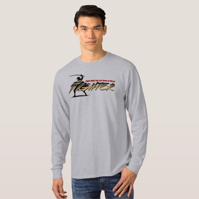 Camiseta Swordfighter | Manga de Manga Longa Masculina (Frente Completa)