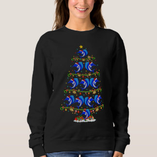 Camiseta Swordfish   Lights Xmas Santa Swordfish Christmas 