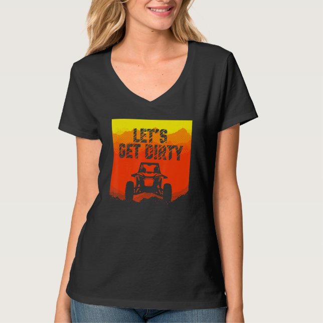 Camiseta SxS Get Dirty Mountains Sunset (Frente)