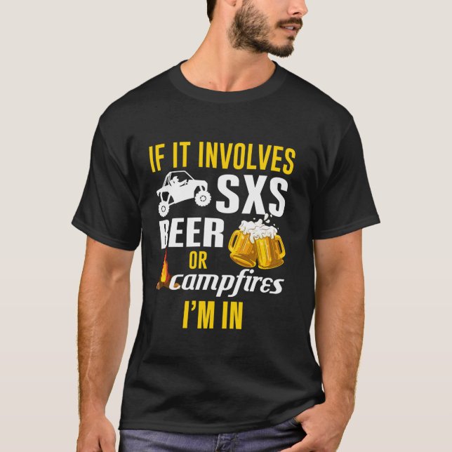 Camiseta SXS UTV Se Envolver Cerveja SXS ou Campfire I in (Frente)