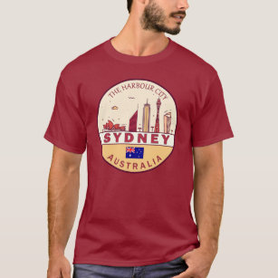 Camiseta Sydney Austrália City Skyline Emblem