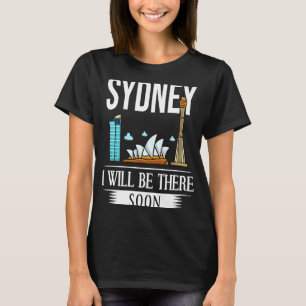 Camiseta Sydney Austrália - Viagem do mapa Skyline City