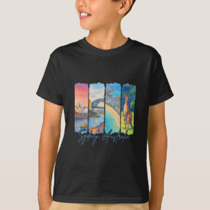 Camiseta Sydney Austrália Viagem Excursão Pincelada Lembran