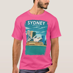 Camiseta Sydney Australia Vintage Minimale Oprah House Trav