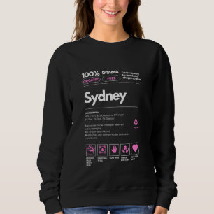 Camiseta Sydney Name presente para Mulheres Sydney Sarcasti