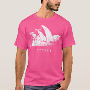 Camiseta Sydney Opera House Vintage Skyline Austrália Trip