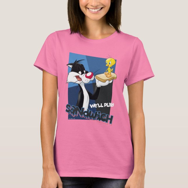 Camiseta SYLVESTER™ & TWEETY™ "Nós vamos jogar sanduíche" (Frente)