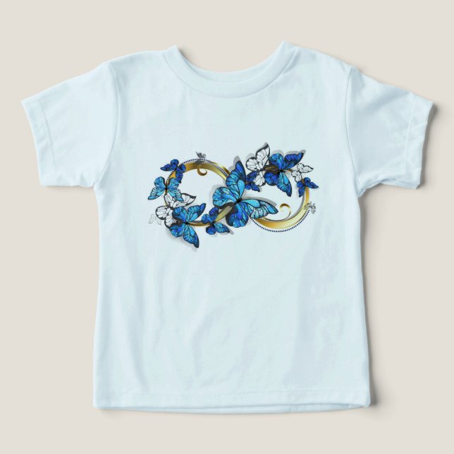 Camiseta Symbol Infinity of Blue Morpho Butterflies (Design frontal)