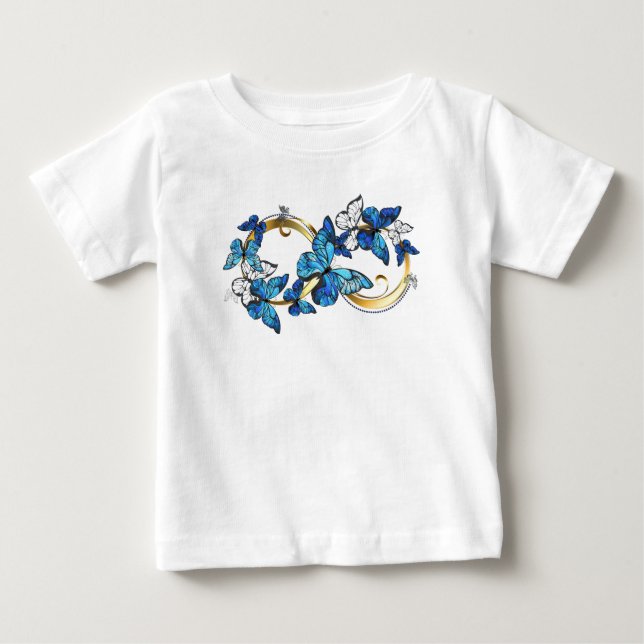 Camiseta Symbol Infinity of Blue Morpho Butterflies (Frente)